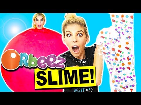 DIY Giant Orbeez Fluffy Slime In An 8ft Balloon, No Borax! (Over 200lbs)