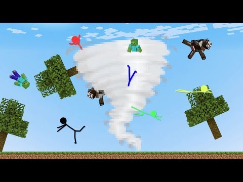 Stickman VS Minecraft: Natural Disaster At School - AVM Shorts Animation