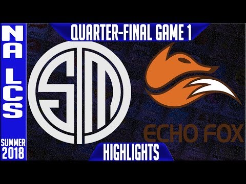 TSM vs FOX Highlights Game 1 | NA LCS Playoffs Quarter-final Summer 2018 | Team Solomid vs Echo Fox