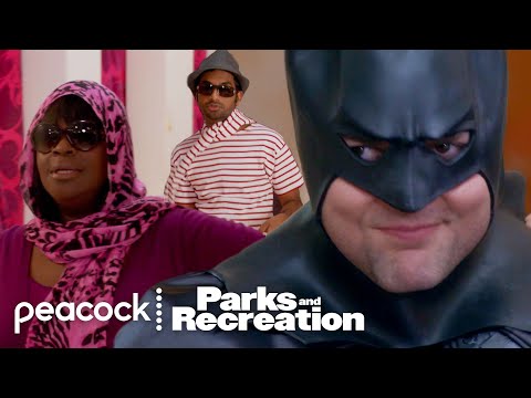 Batman Cries On Tom's Shoulder | Parks and Recreation