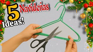 🎅 Amazing! 😱 Turn Clothes Hangers into Sparkling Christmas Decorations 🎄 You Won't Believe It!