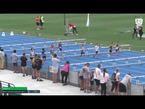 U10 Boys 60m Hurdles Heat 3: 2022 Commonwealth Bank State Combined Events Championships - Saturday