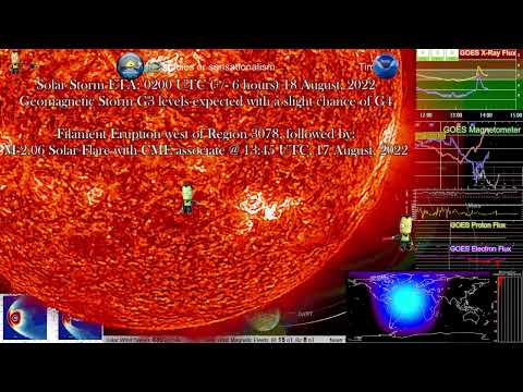Filament Eruption, M-2.06 Solar Flare with post CME @ 13:45 UTC, 17 August, 2022, from Region 3078