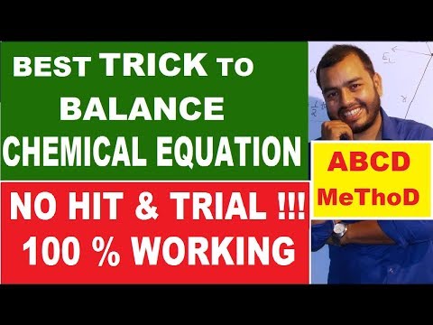 How to BALANCE any Chemical Equation - ABCD Method | Best Way to Balance Chemical Equation Video