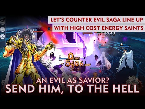 How To Counter Evil Saga Line Up "Izy Pizzzy Win" - Saint Seiya Awakening