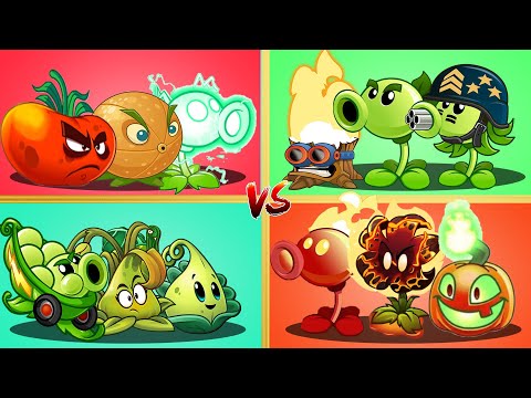 Pvz 2 Gameplay - Random 4 Best Mint Team Plants Battlez - Plant Vs Plant- Which Team Plant Will Win