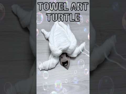 Easy Towel Turtle Tutorial 🐢l Quick & Cute l Folding design l Hotel towel design