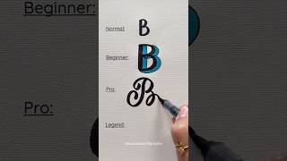 Letter “B” in 4 Styles #shorts #nhuandaocalligraphy #lettering 