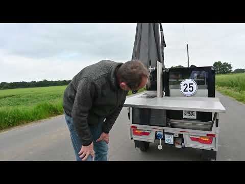 Partydreirad mit Bier Zapfanlage, Durchlaufkühler und Glaskühlung für Grillfleisch, Salate ect.