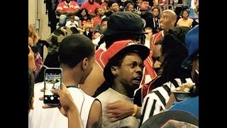 Lil Wayne Gets Annoyed At Referee For Bad Calls During Celebrity Basketball Game In St. Louis