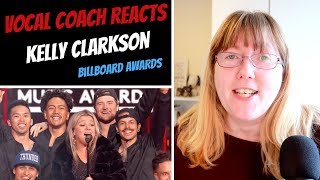 Vocal Coach Reacts to Kelly Clarkson Opening Medley - Billboard Music Awards