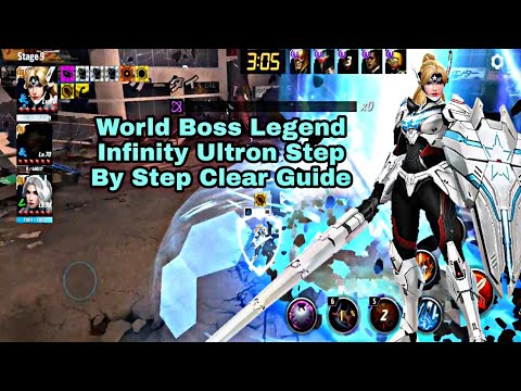 World Boss Legend Infinity Ultron Step By Step Clear Guide - Marvel Future Fight