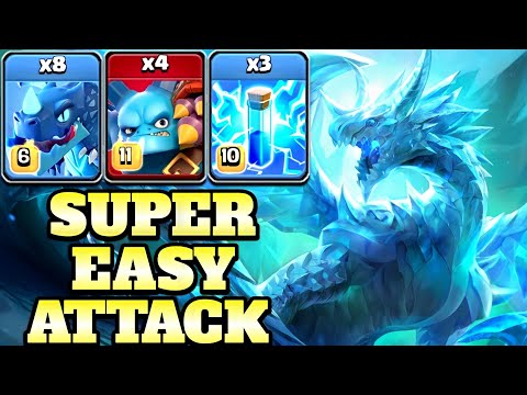 This Th15 Electro Dragon Attack is EASY!! E-Dragon + Super Minion + Zap - Best Th15 Attack Strategy