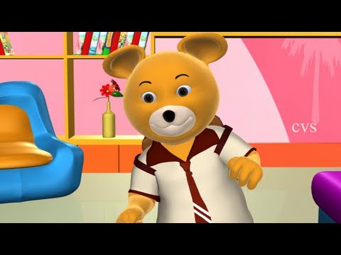 Teddy Bear Teddy Bear turn around - 3D Animation English Nursery rhyme song for children