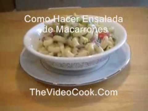 Cómo Hacer Ensalada de Macarrones
