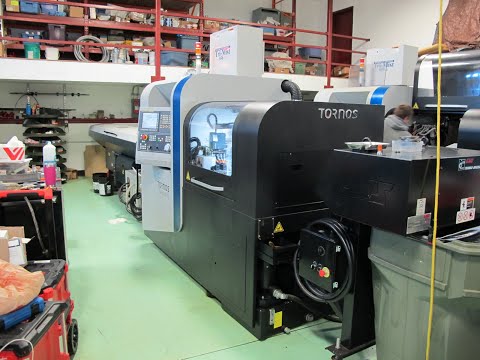 Tornos Swiss GT-32 CNC Swiss Screw Machine, 32mm Bar Capacity, 8,000 Max RPM Main and Sub-Spindles