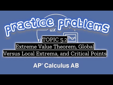 AP Calculus AB TOPIC 5.2 Extreme Value Theorem, Global Versus Local Extrema, and Critical Points