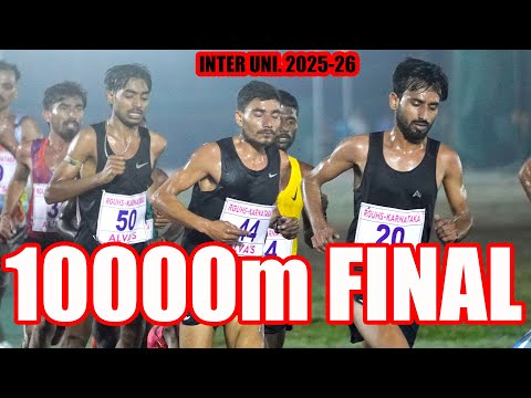 Men's 10000m Final All India Inter uni.2025-26