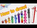 How to Draw the Numberblocks | Learn to Count 1 to 10 | @Numberblocks