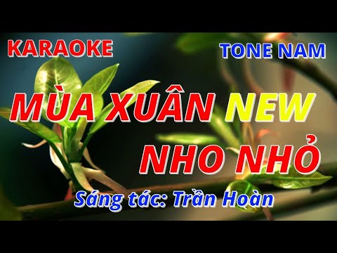 MÙA XUÂN NHO NHỎ KARAOKE | TONE NAM | SƠN NGUYỄN