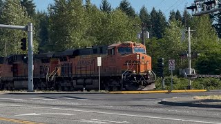 BNSF 7400 ES44DC leading coal train