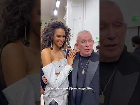 Cindy Bruna with Jean Paul Gaultier in Paris, France. #models