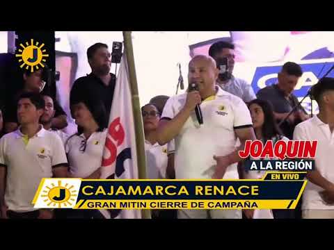 Joaquin Ramírez, candidato al Gobierno Regional de Cajamarca,  mitin en Jaén 