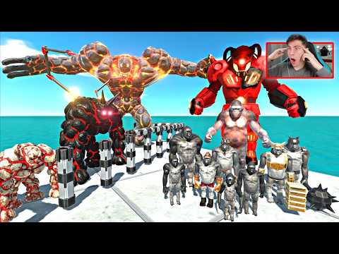 GORO MUTANTE RESCATE EVOLUCION GOLEM LAVA Y LUCHA - ANIMAL REVOLT BATTLE SIMULATOR