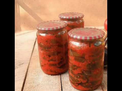 Auberginen "OGONEK" REZEPT DES KOCHENS IN BESCHREIBUNGEN