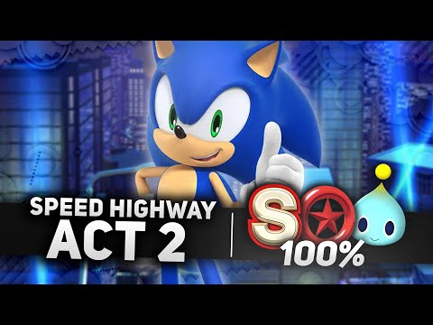 Sonic x Shadow Generations - Speed Highway Act 2 100% | All Chao Locations, Red Rings & S-Rank (4K)