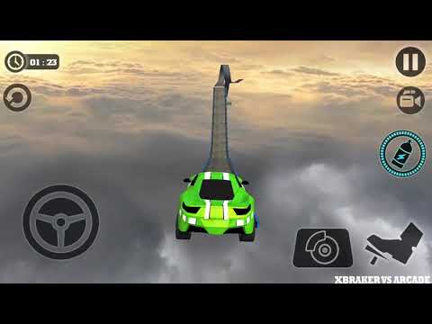 Impossible Stunt Car Tracks 3D Green Vehicle Driving levels 10 to 12 - Android GamePlay 2019