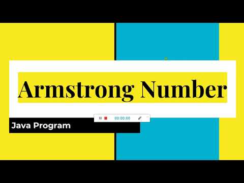 Armstrong Number Interview Java Programs