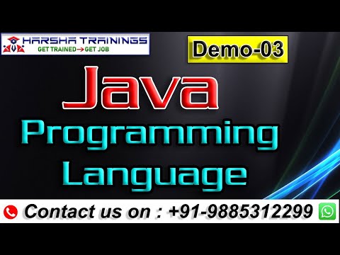 Core Java Demo 03 Programming Languages Java Tutorial For Beginners Harsha Trainings