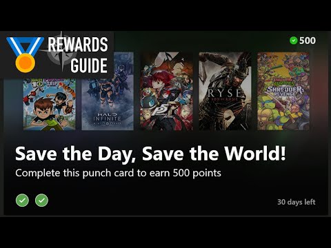 Save the Day, Save the World! Punch Card Guide for Microsoft Rewards on Xbox - Earn 3 Achievements