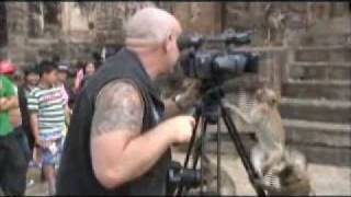 Brent Madden Monkey Party Filming Lop Buri, Thailand The Discovery Channel