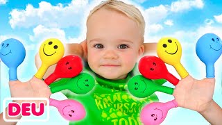 Chris lernt Farben mit Luftballons