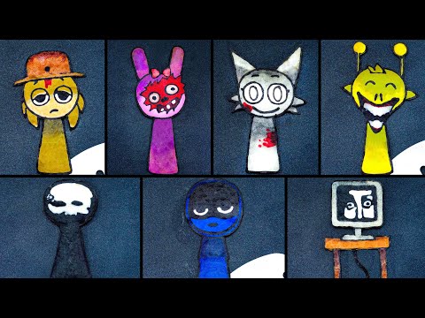 🥞Incredibox Sprunki Horror ALL Pancake Art - Pinki, Jevin, Wenda, Tan, Black, Simon, Mr Computer #3