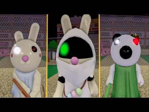 NEW BESS JUMPSCARE VS PANDY JUMPSCARE - EASTER BUNNY SKIN - PIGGY BOOK 2 CHAPTER 7