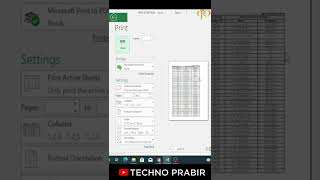 Print all data in single page in Excel | how to print large excel sheet in one page | #technoprabir