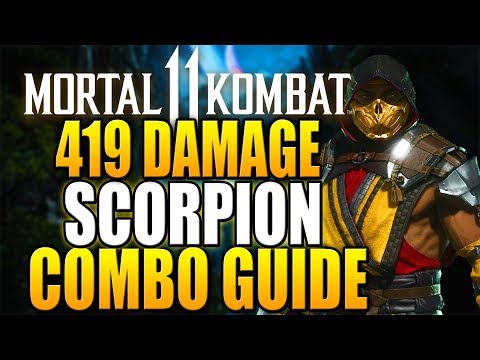 Mortal Kombat 11 - 419 DAMAGE SCORPION COMBO TUTORIAL - Daryus P