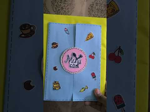 Menu card for food practical💙💙 #diy #art #handmade #craft #drawing #Crafty_AK