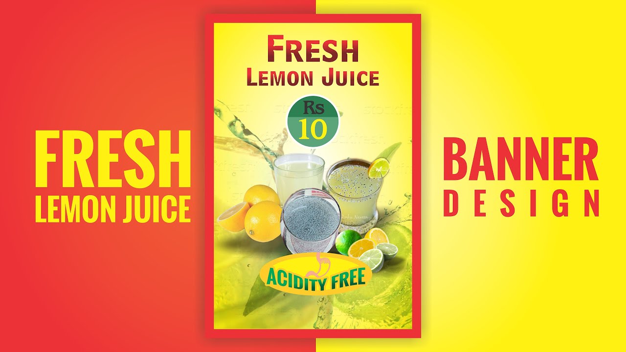 Fresh Lemon Juice Banner | Poster Design