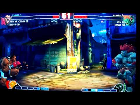 HEM eL ChinO 07 (Balrog Boxer) VS dfw jay (Blanka) SF4 G1 Championship XBL