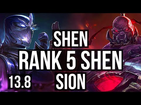 SHEN vs SION (TOP) | 4/1/16, Rank 5 Shen | KR Challenger | 13.8