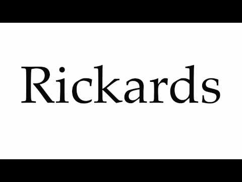 How to Pronounce Rickards