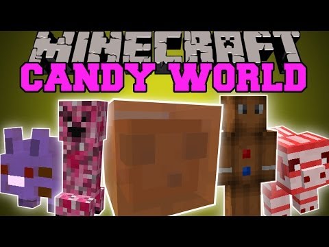 Minecraft: CANDY WORLD (JELLY KING, PEZ JELLY, AND MORE!) Mod Showcase