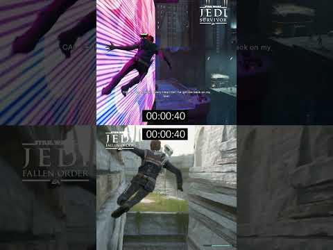 Wall Run Comparison: Star Wars Jedi Survivor VS Star Wars Fallen Order #starwarsjedisurvivor