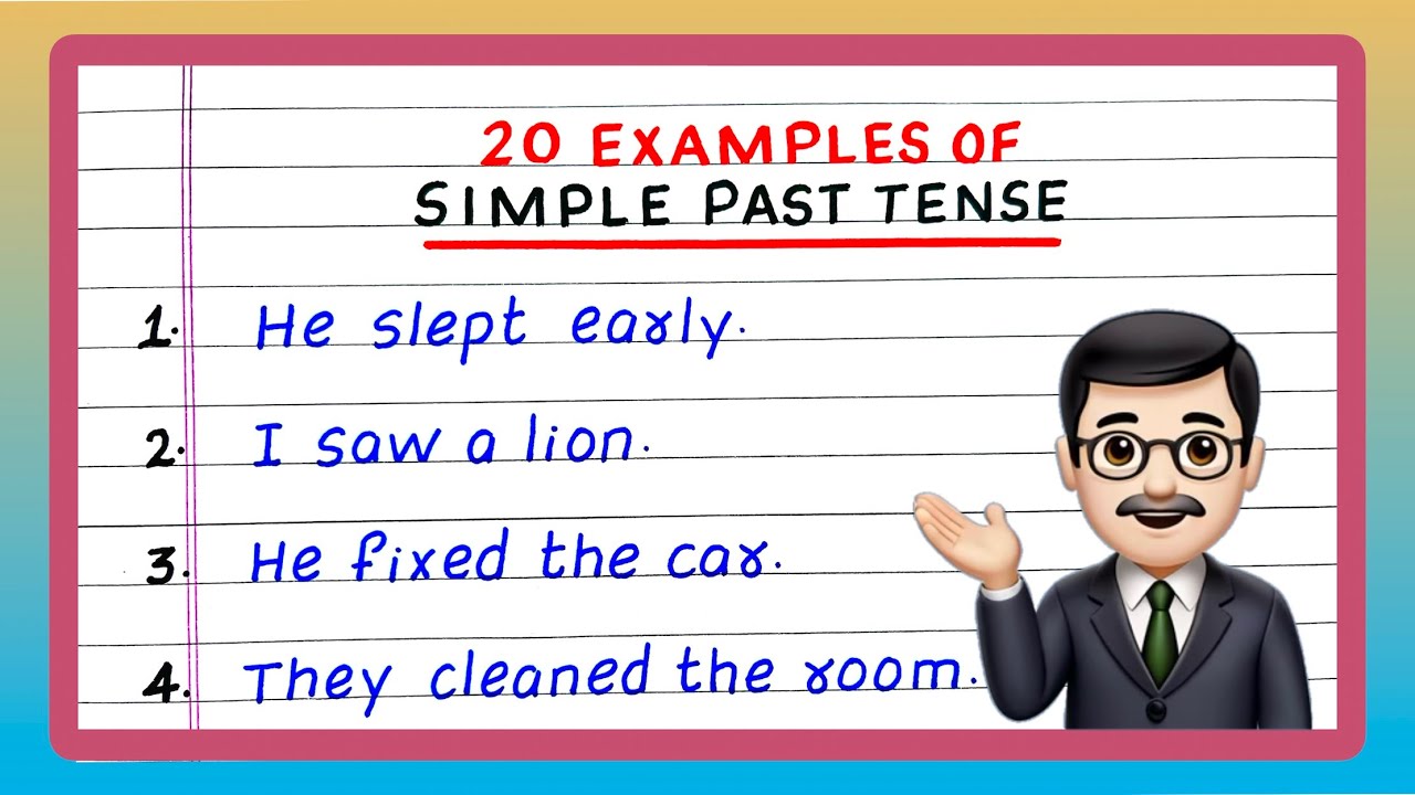 20 Examples of Simple Past Tense | 20 Sentences of Simple Past Tense | 10 Simple Past Tense