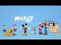 Bluey And Mickey Mouse Crossover