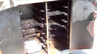 Commercial food warmer turned into a charcoal BBQ smoker!